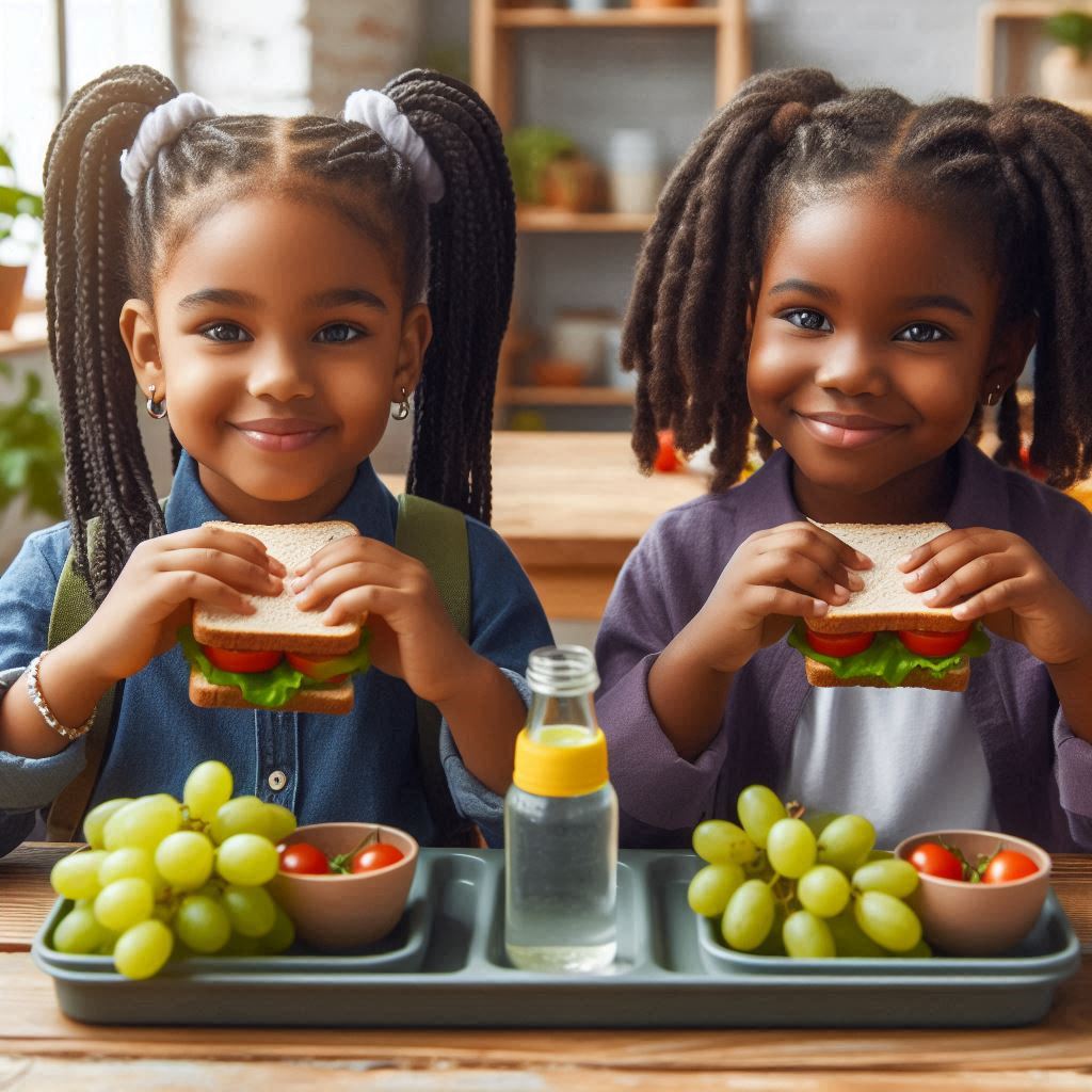 Children Eating Sandwiches