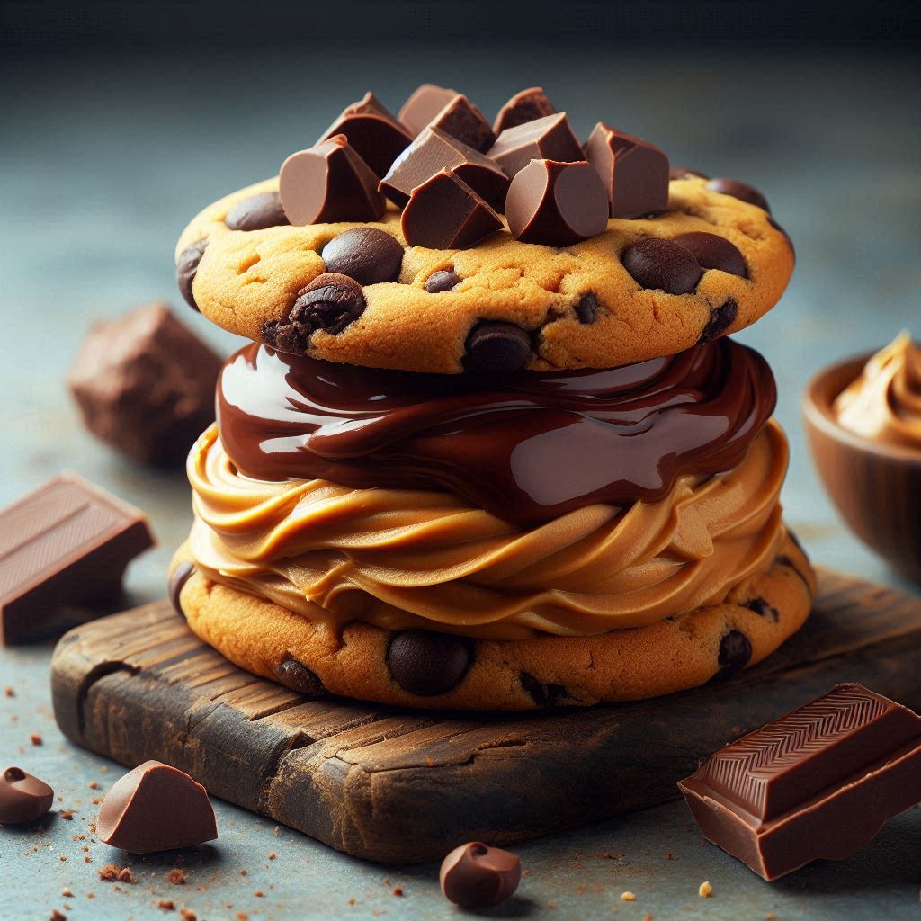 Chocolate Peanut Butter Cookie Sandwich