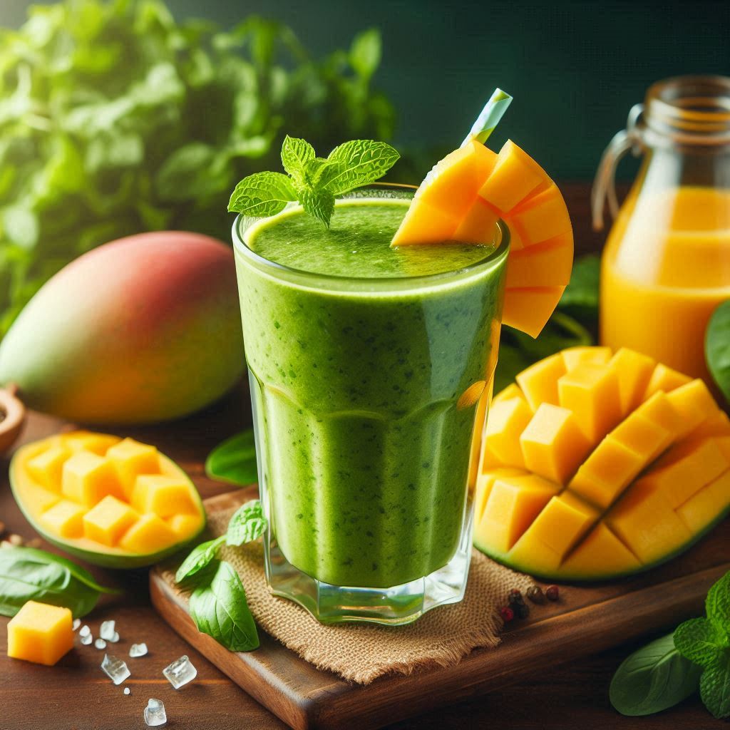 This Mango Spinach Smoothie is a dream to drink and so easy to make, especially if you love mangoes like I do. I could live on mangoes everyday of the week!